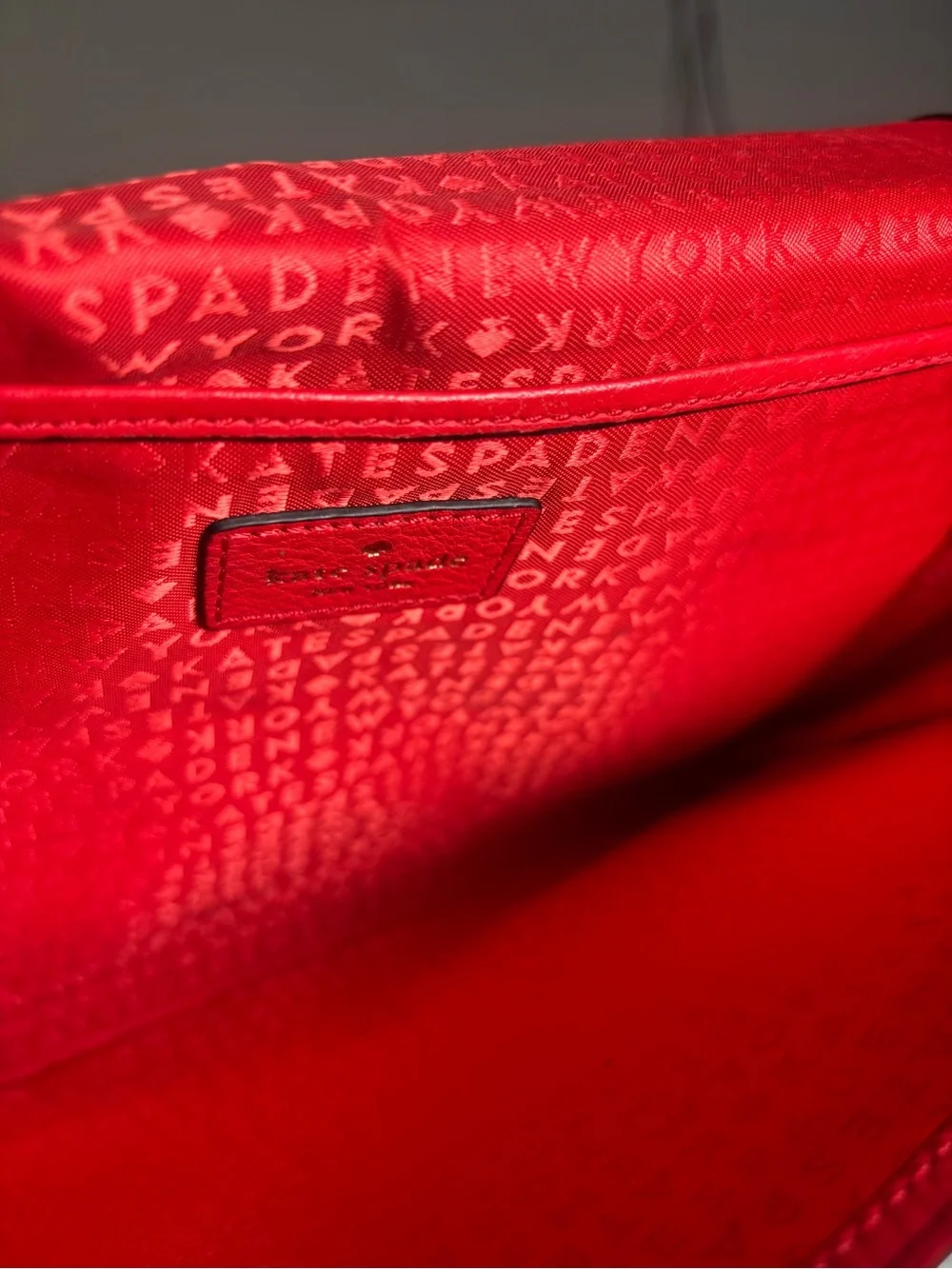 kate spade Red Leather Woven Detail Crossbody Bag